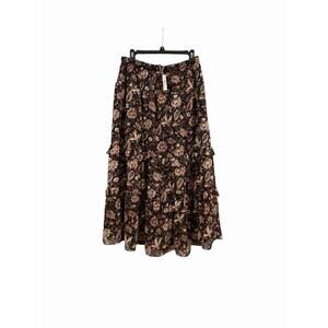 NWT Madewell Ruffle Tiered Pull-On Midi Skirt Women’s Small Floral Spring